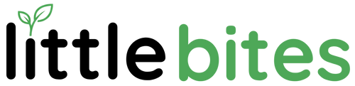 Logo of 'little bites' with a black and green color scheme on a white background